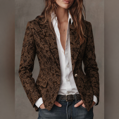 Estela | Blazer Jacquard de Cachemira Ajustado