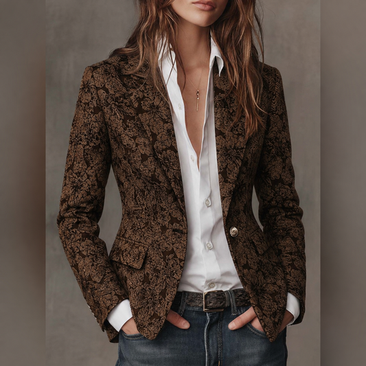 Estela | Blazer Jacquard de Cachemira Ajustado