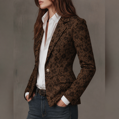 Estela | Blazer Jacquard de Cachemira Ajustado