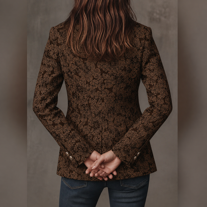 Estela | Blazer Jacquard de Cachemira Ajustado