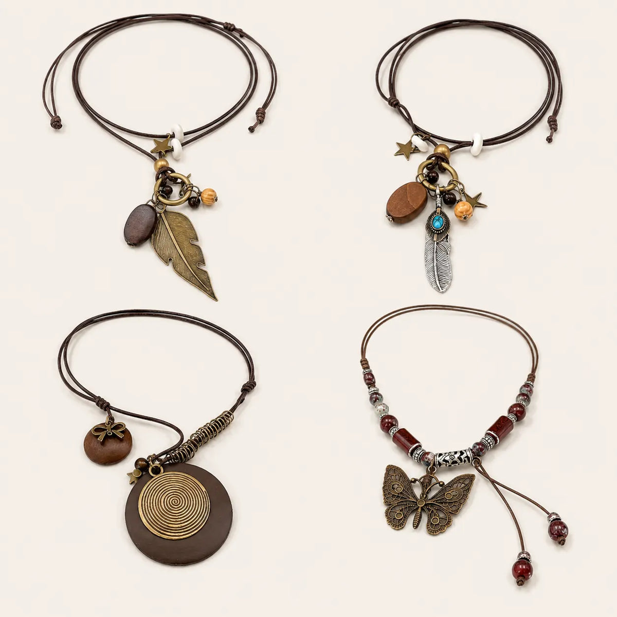 Set de 4 Colgantes Boho