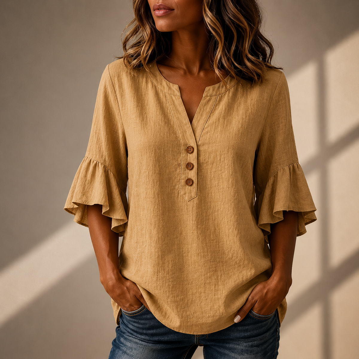 Blusa Adeline de Mangas con Volantes