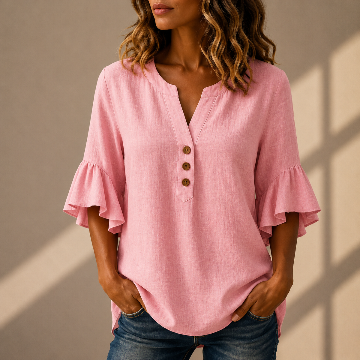 Blusa Adeline de Mangas con Volantes
