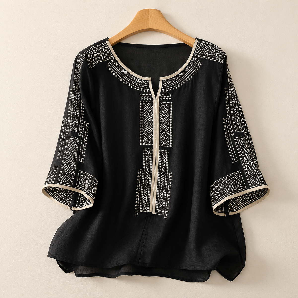 Blusa de Algodón y Lino Celine