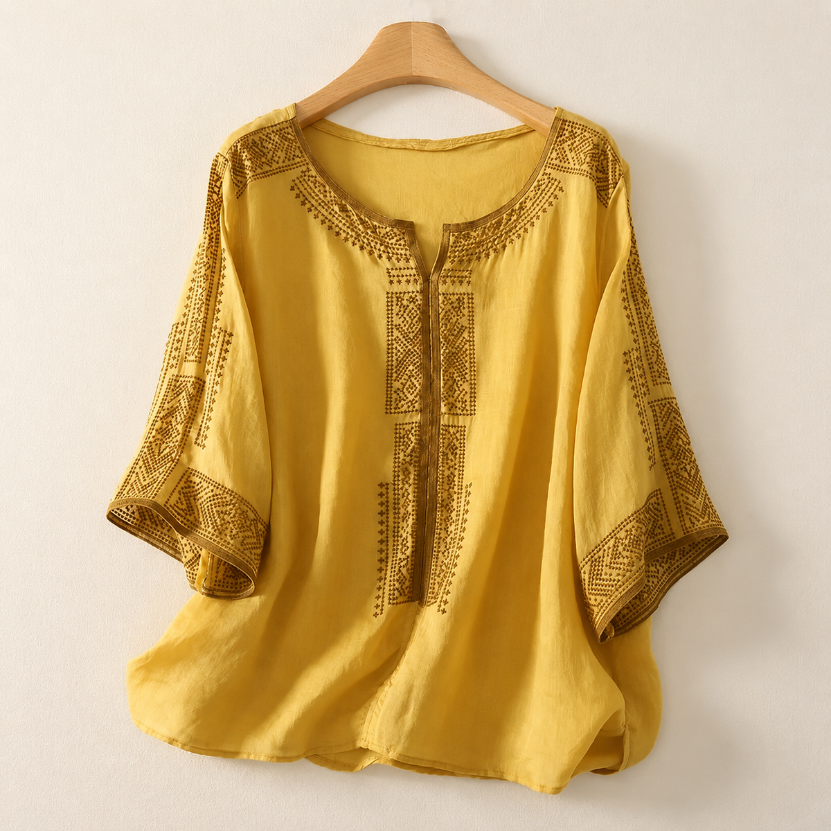 Blusa de Algodón y Lino Celine