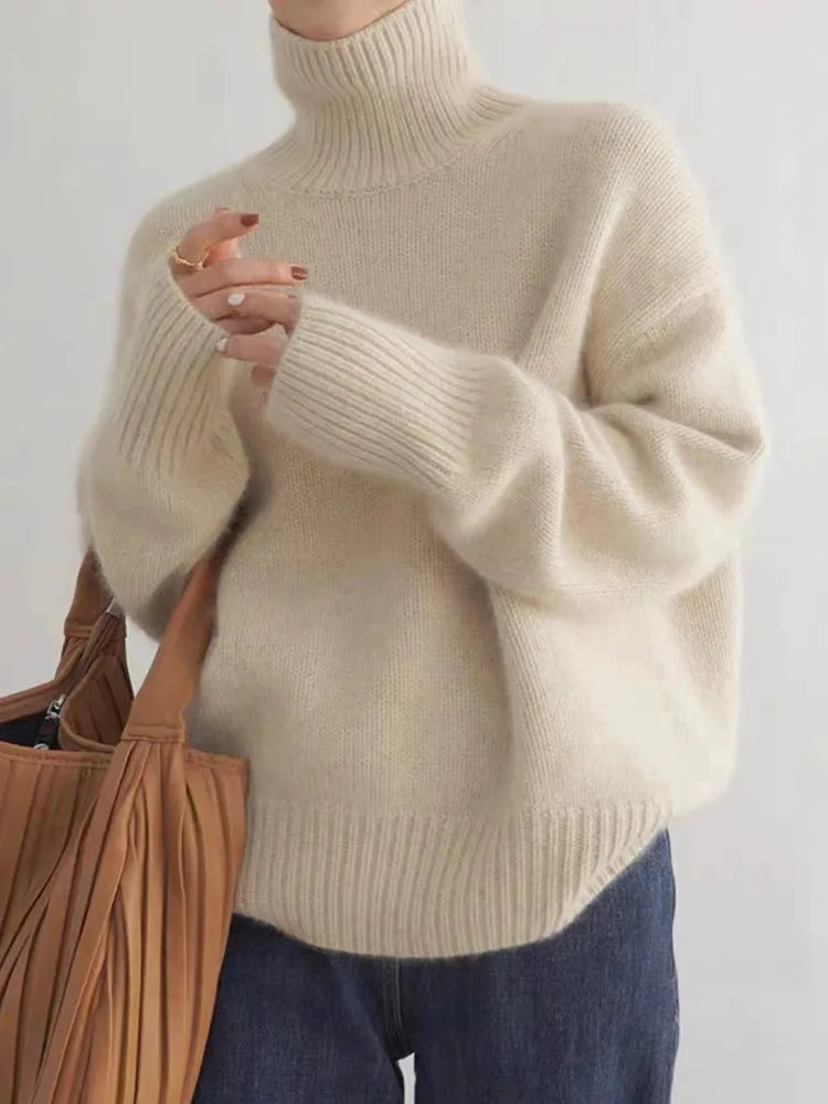 Jersey de Cuello Alto en Cachemira Clémence - Elegancia y Sofisticación