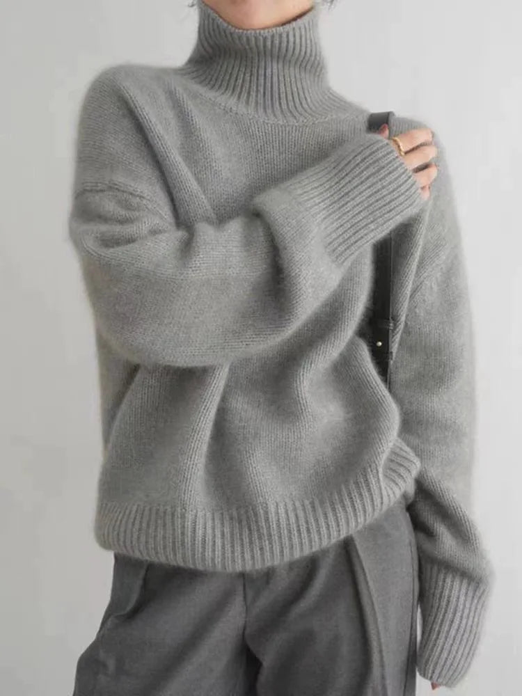 Jersey de Cuello Alto en Cachemira Isabella - Elegancia y Refinamiento