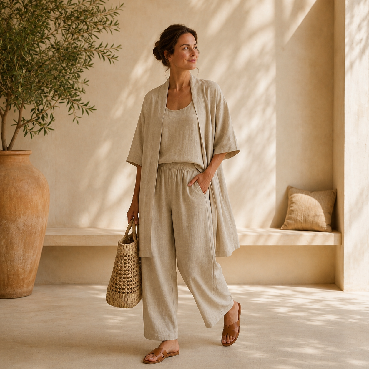 Clara | Conjunto de Lino Premium 3 Piezas