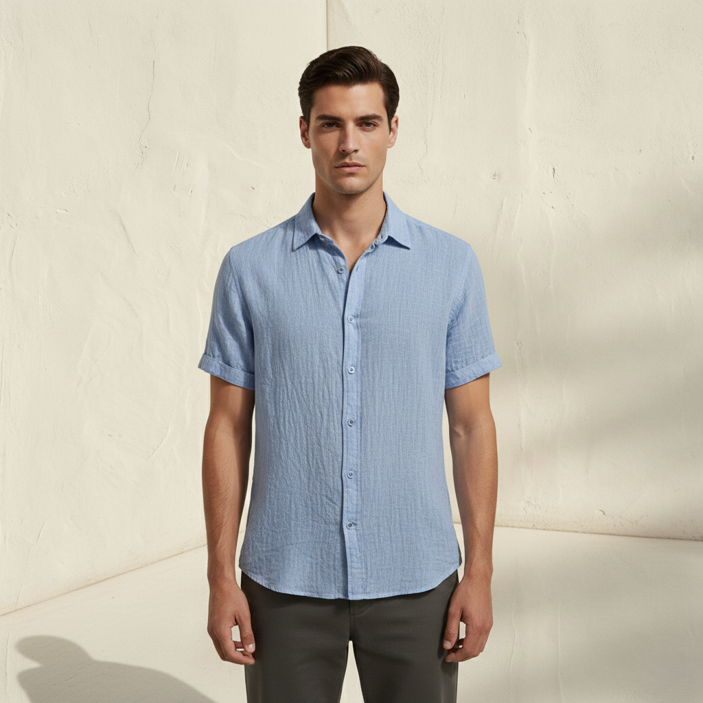 Luis  | Camisa de Lino de Manga Corta