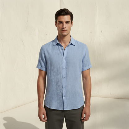 Luis  | Camisa de Lino de Manga Corta