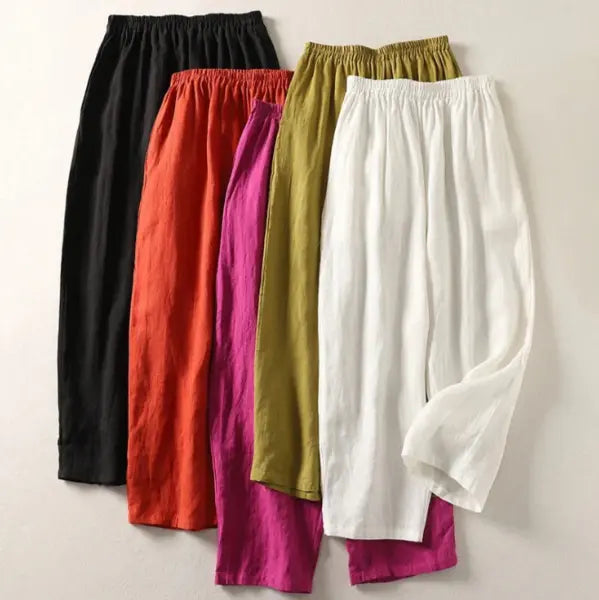 Amalia | Pantalón Fluido de Algodón y Lino