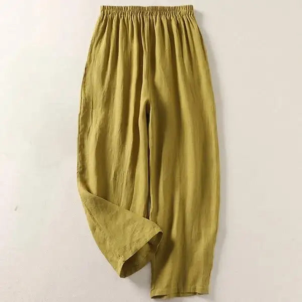 Amalia | Pantalón Fluido de Algodón y Lino