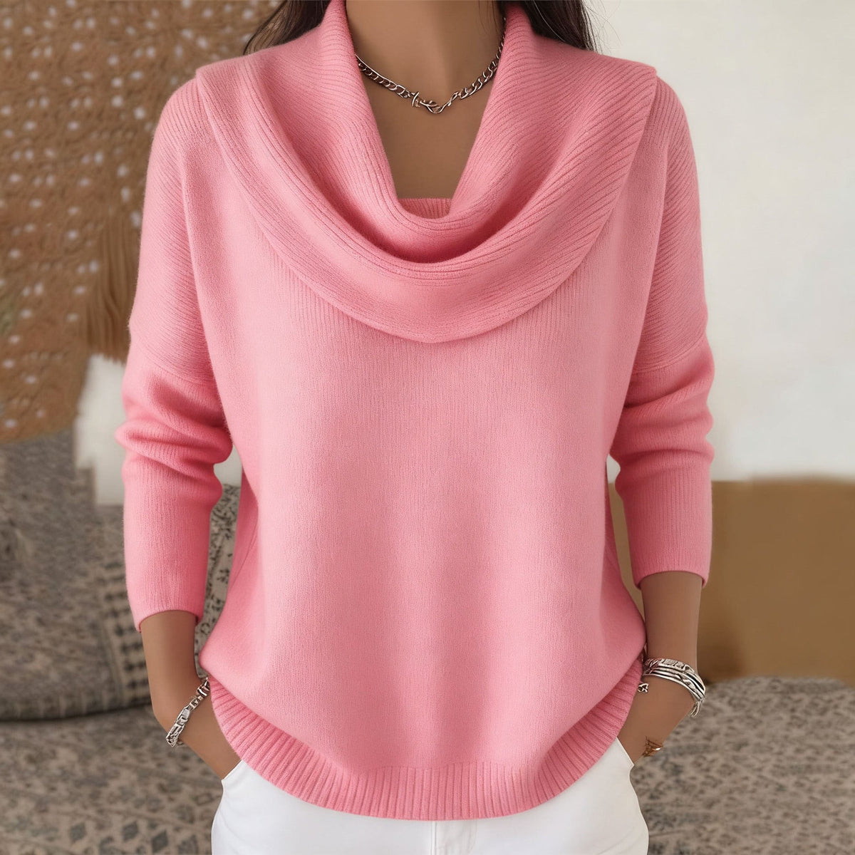 Iole | Jersey de Cuello Drapeado
