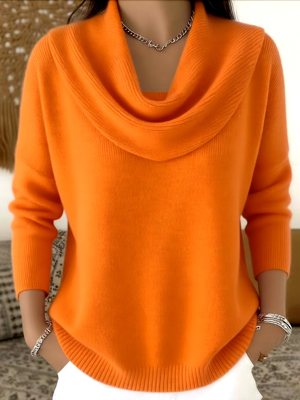 Iole | Jersey de Cuello Drapeado