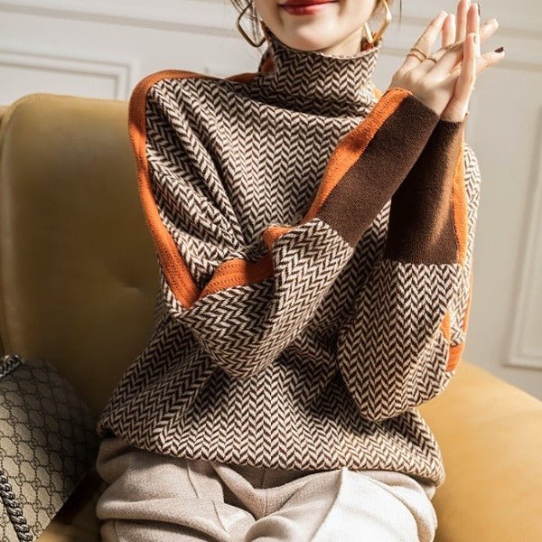 Jersey de Cuello Alto Chic en Cachemira - Elegancia de Clémence