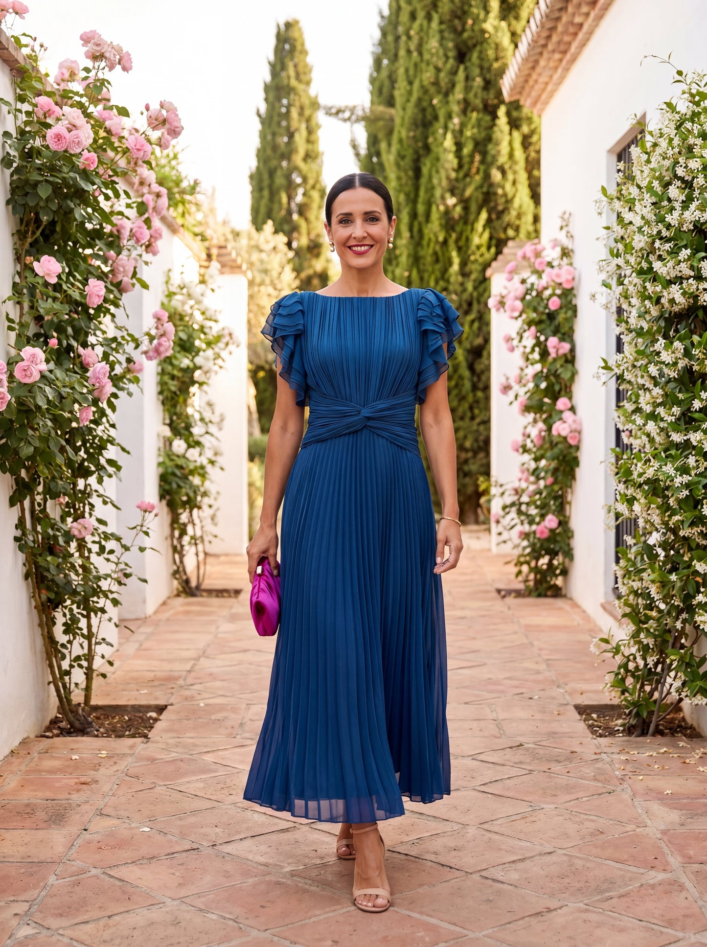 Luna | Elegante Vestido Largo con Cintura Anudada