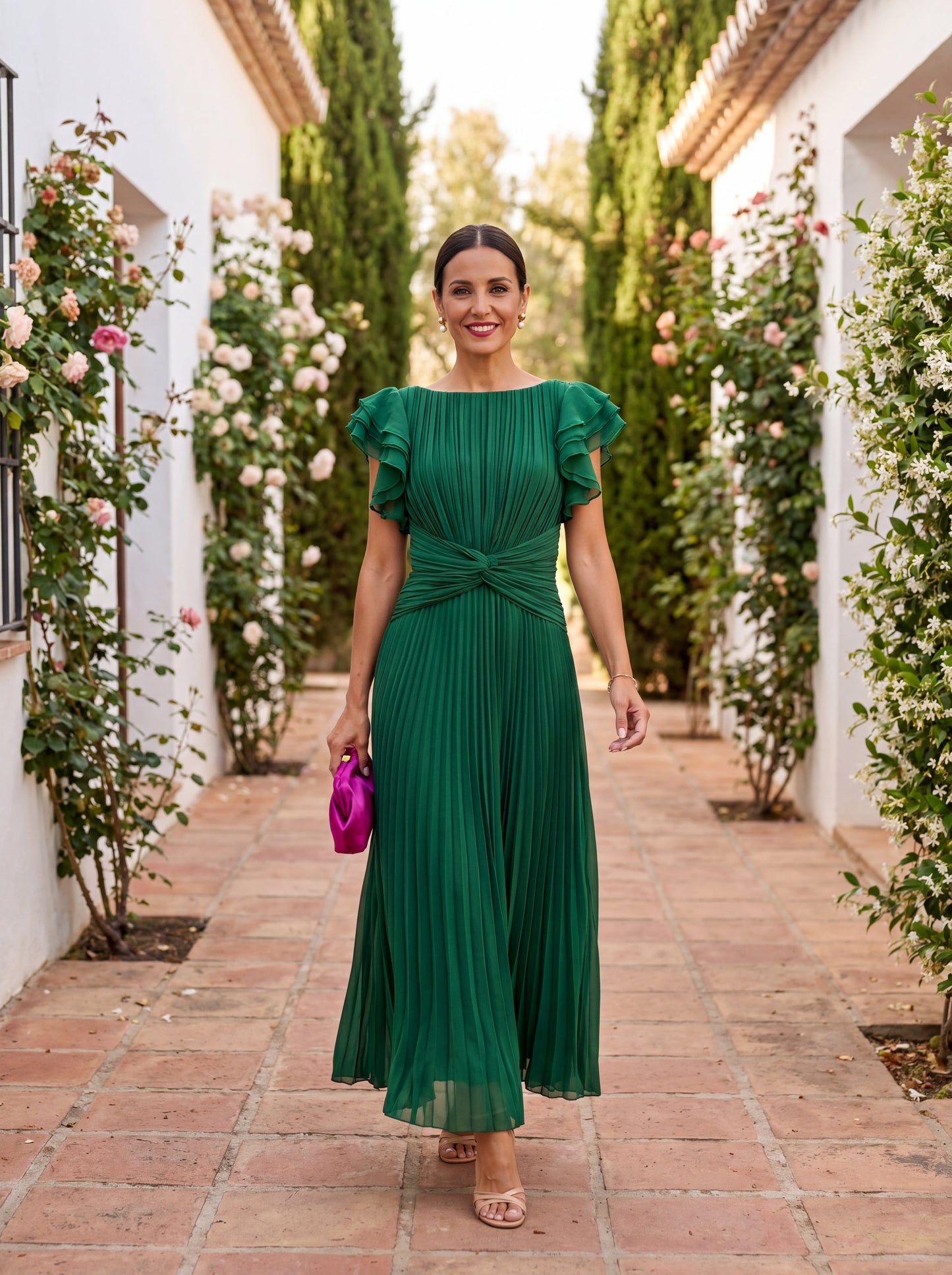 Luna | Elegante Vestido Largo con Cintura Anudada