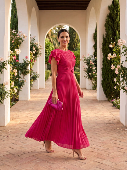 Luna | Elegante Vestido Largo con Cintura Anudada