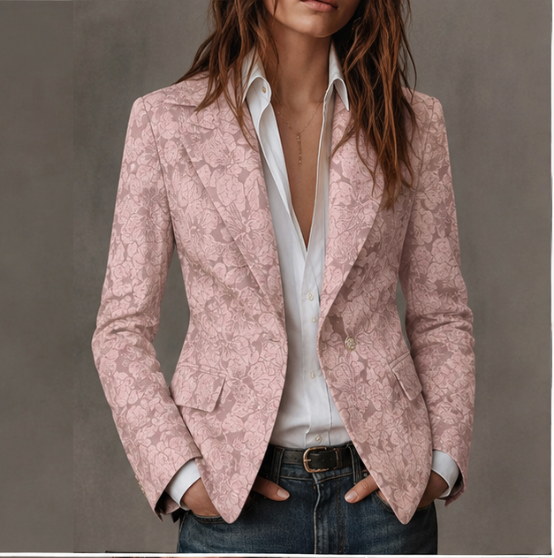 Estela | Blazer Jacquard de Cachemira Ajustado
