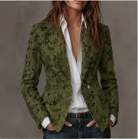 Estela | Blazer Jacquard de Cachemira Ajustado