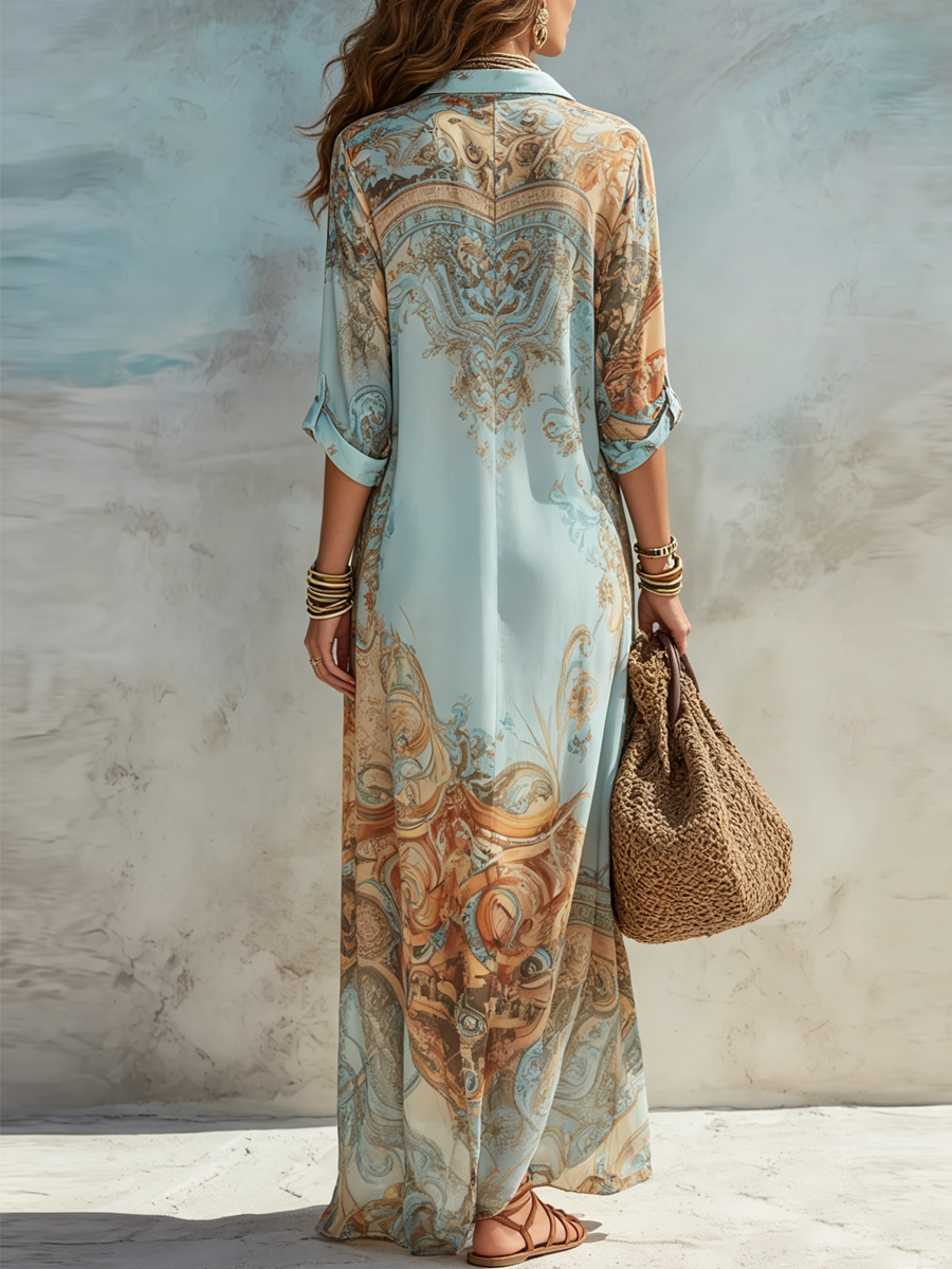 Bella | Vestido Camisero Mediterráneo