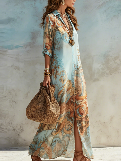 Bella | Vestido Camisero Mediterráneo
