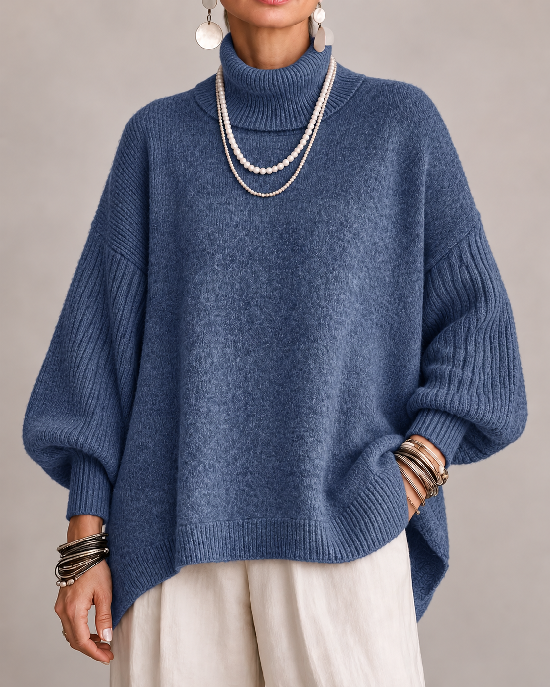 Catalina | Jersey Elegante de Cuello Alto