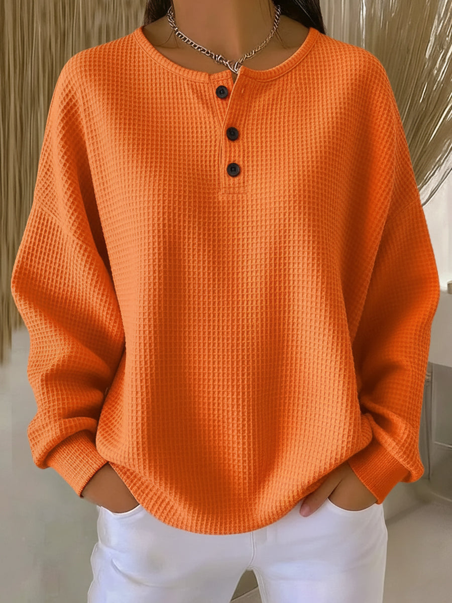Miranda | Sudadera Henley Texturizada