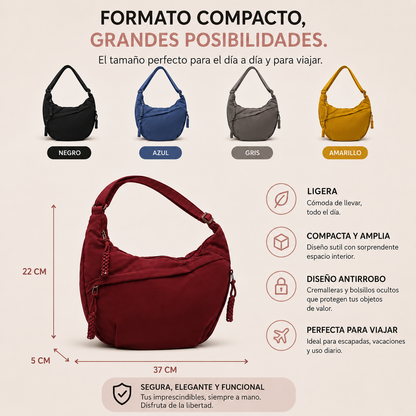 Rosa | Bolso de Hombro Burdeos