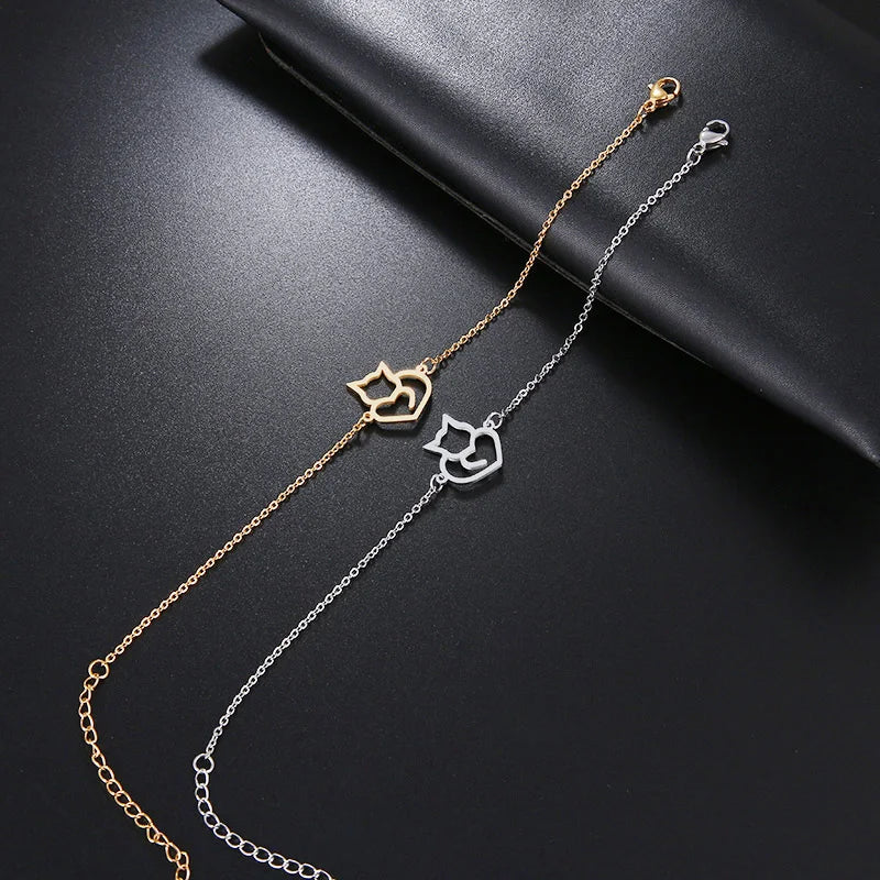 Gato | Pulsera con Corazón