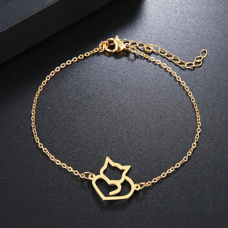 Gato | Pulsera con Corazón