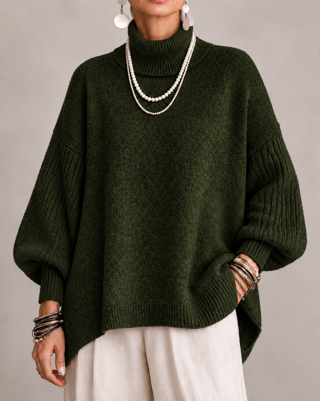 Catalina | Jersey Elegante de Cuello Alto