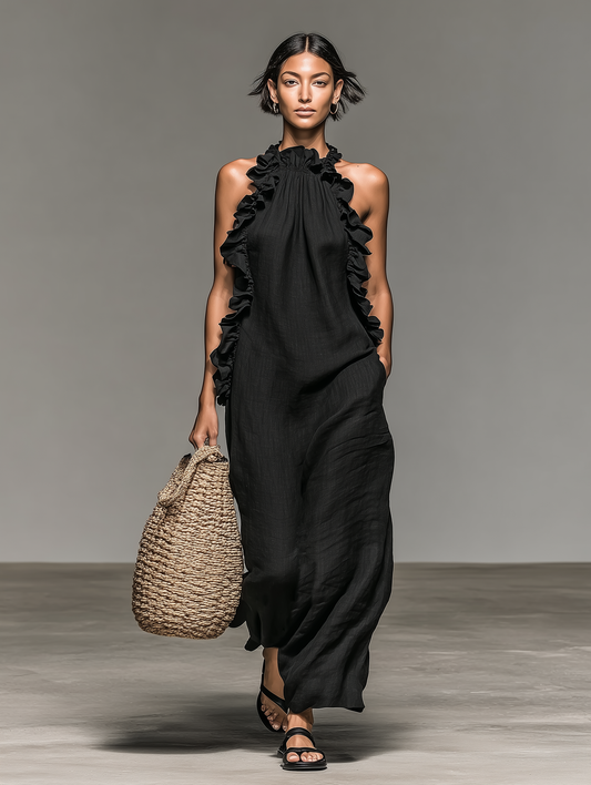 Laura | Vestido Maxi con Bolsillos