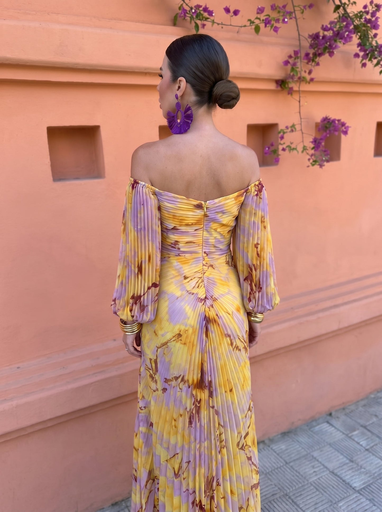 Bela | Vestido Largo Floral con Escote Profundo