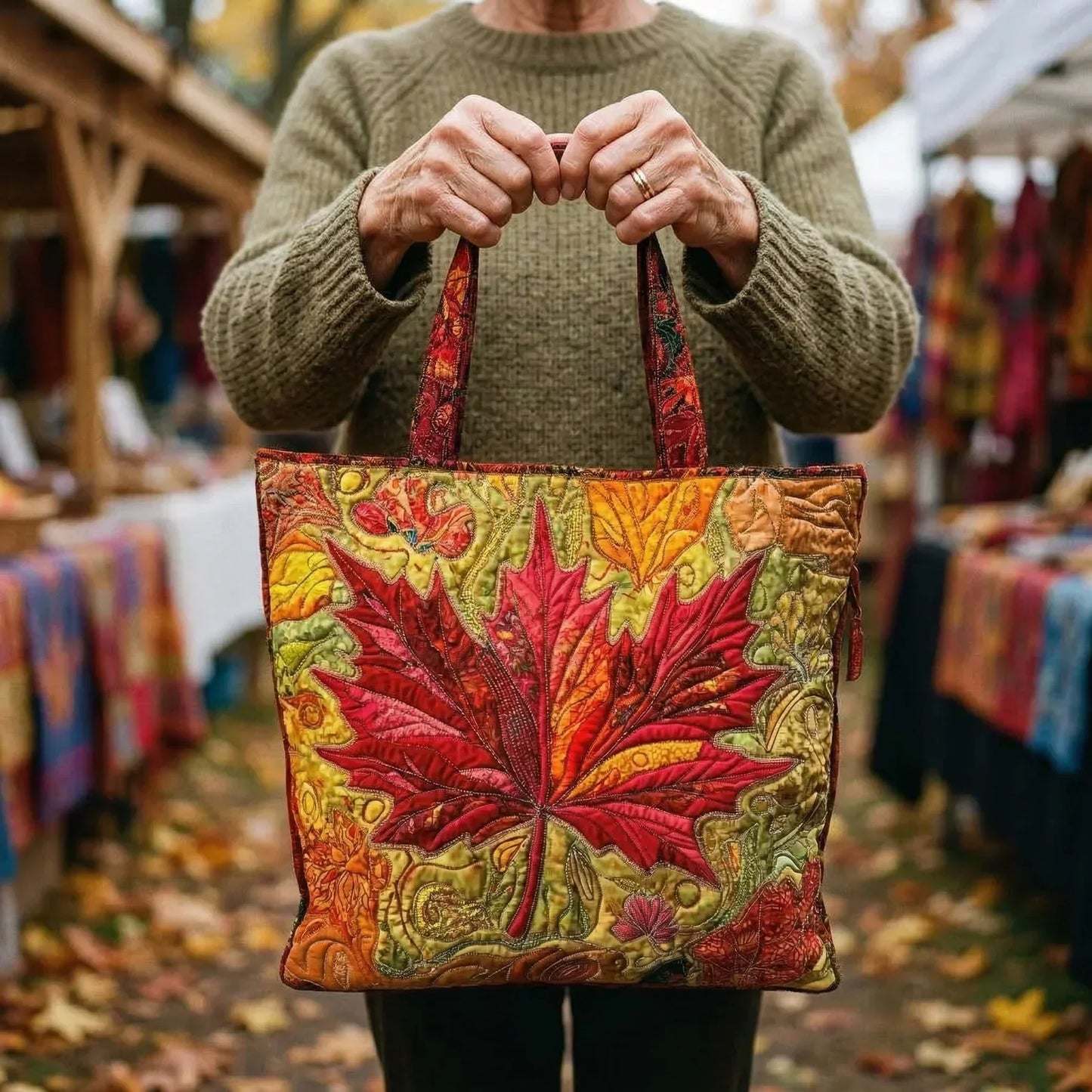 Bolso Artesanal de Mano - Arce al Atardecer