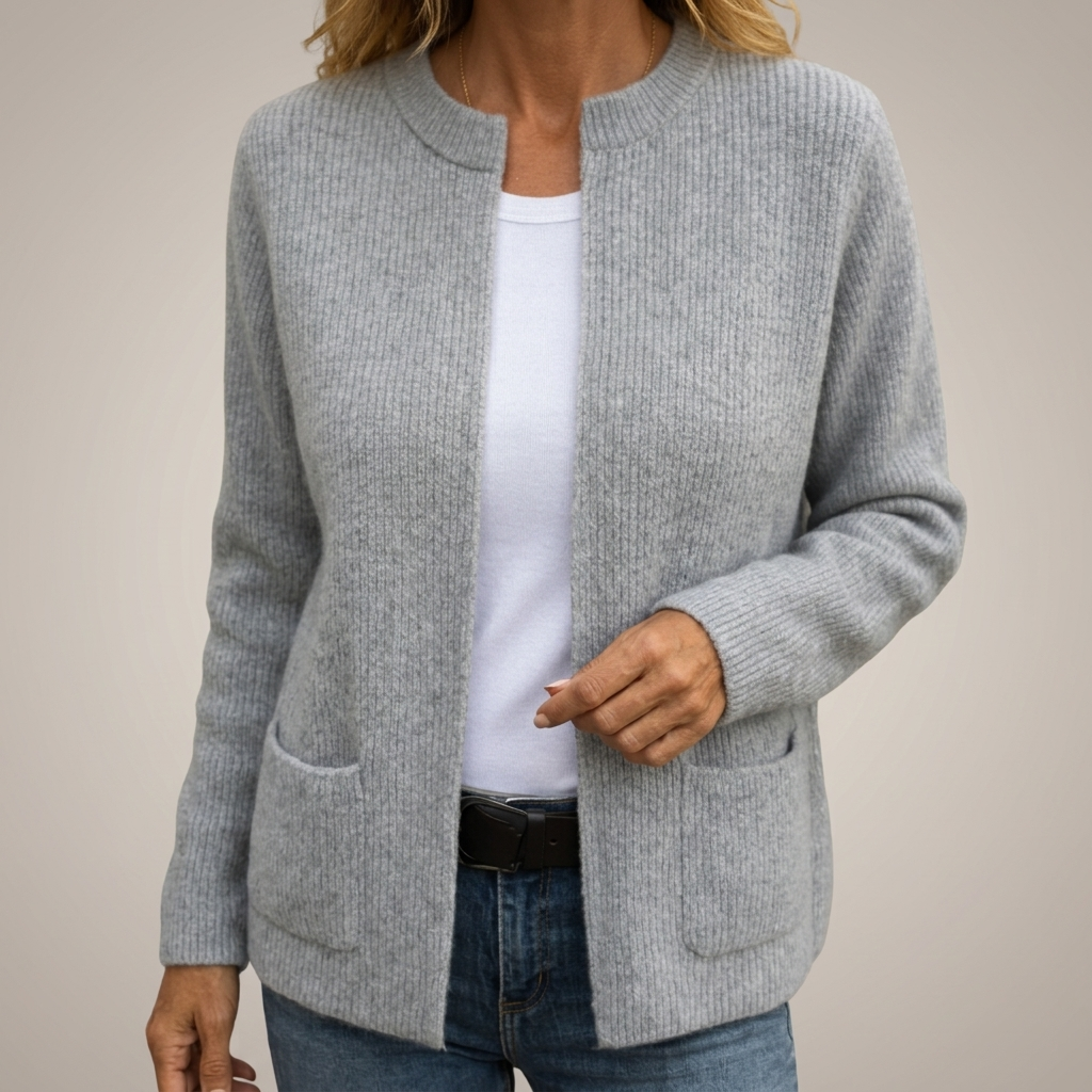Martina | Cardigan con Cremallera con Bolsillos
