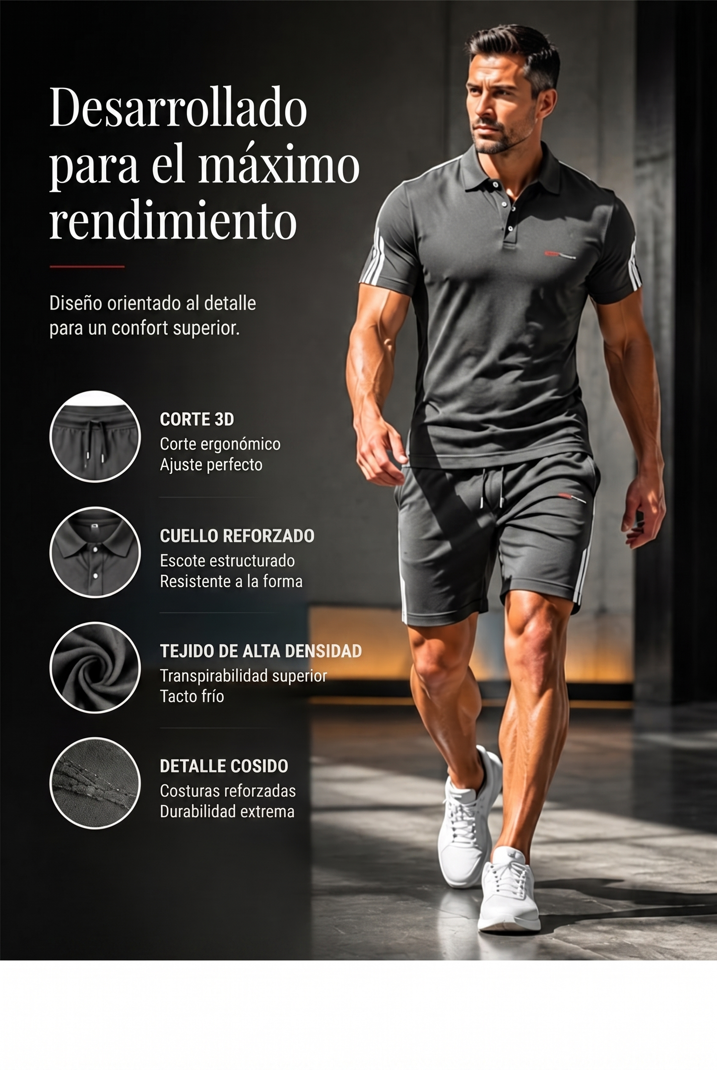 👕 Conjunto de ocio de 2 piezas para hombre: camiseta de manga corta y pantalones cortos, transpirable, cómodo y versátil para el día a día, el deporte y los viajes ☀️🩳