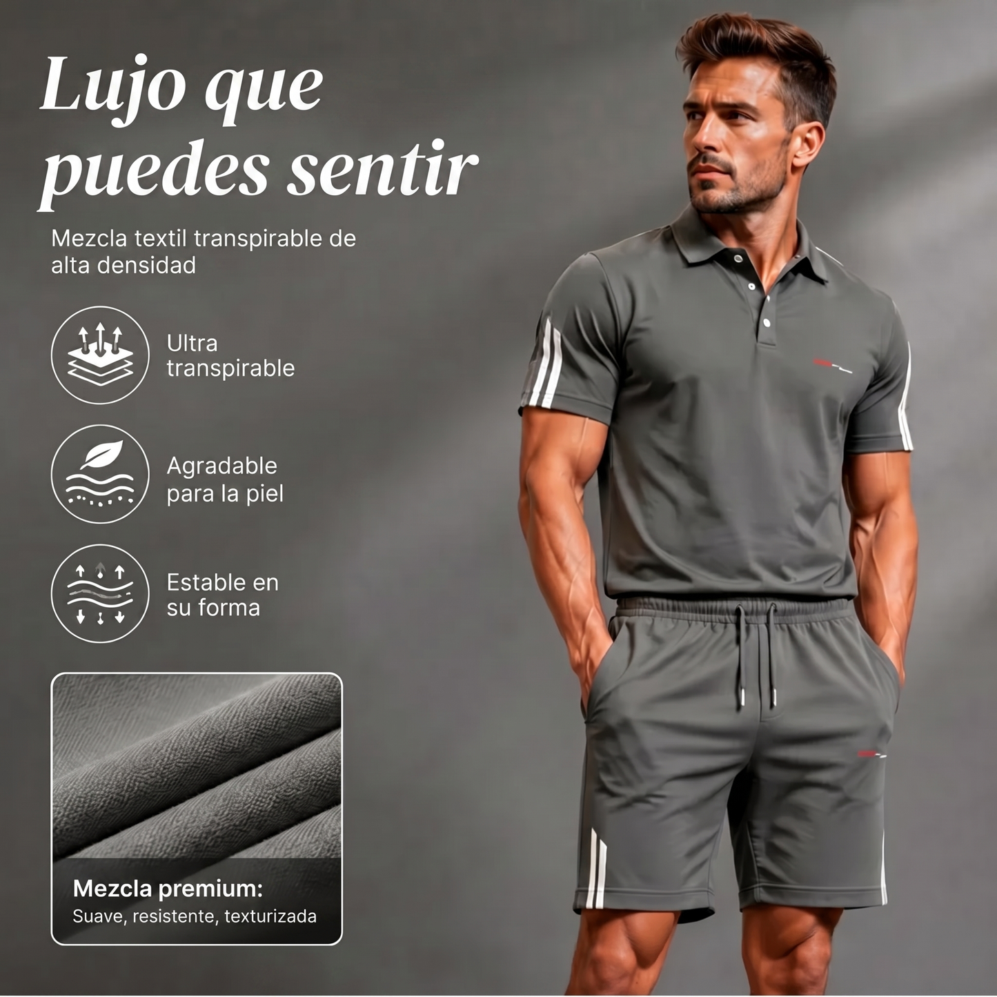 👕 Conjunto de ocio de 2 piezas para hombre: camiseta de manga corta y pantalones cortos, transpirable, cómodo y versátil para el día a día, el deporte y los viajes ☀️🩳