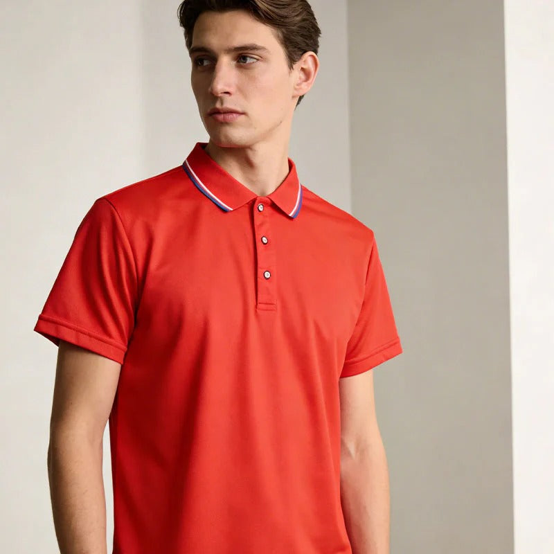 Conjunto de golf para hombre – manga corta con cuello – transpirable, cómodo y clásico