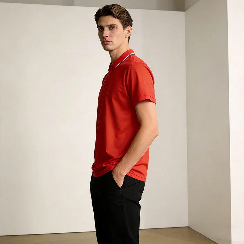 Conjunto de golf para hombre – manga corta con cuello – transpirable, cómodo y clásico