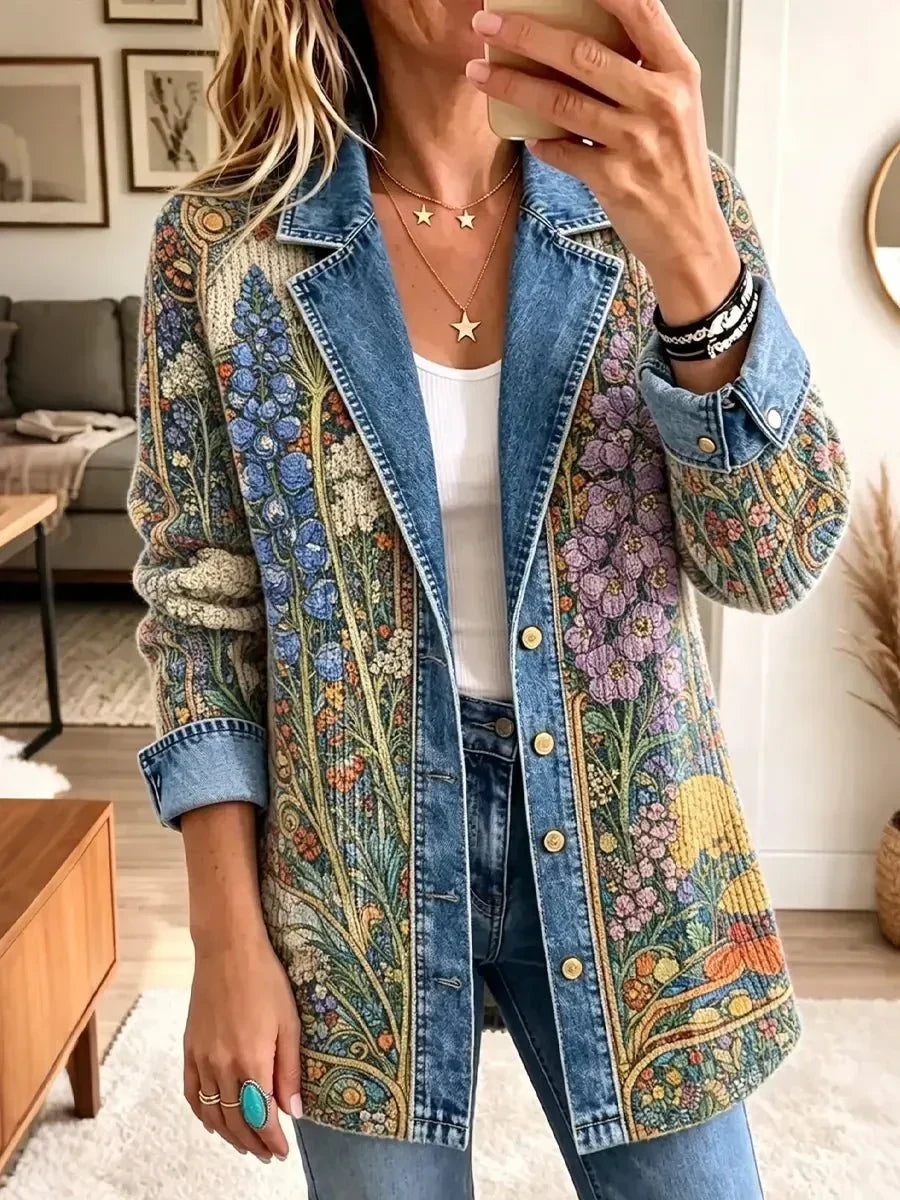 Ignacia | Chaqueta Vaquera Floral Vintage