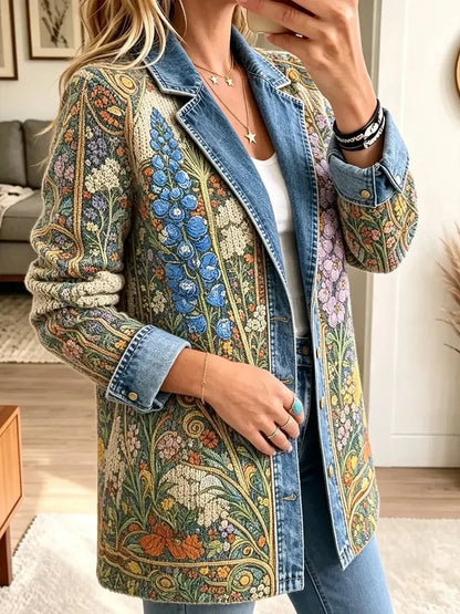 Ignacia | Chaqueta Vaquera Floral Vintage
