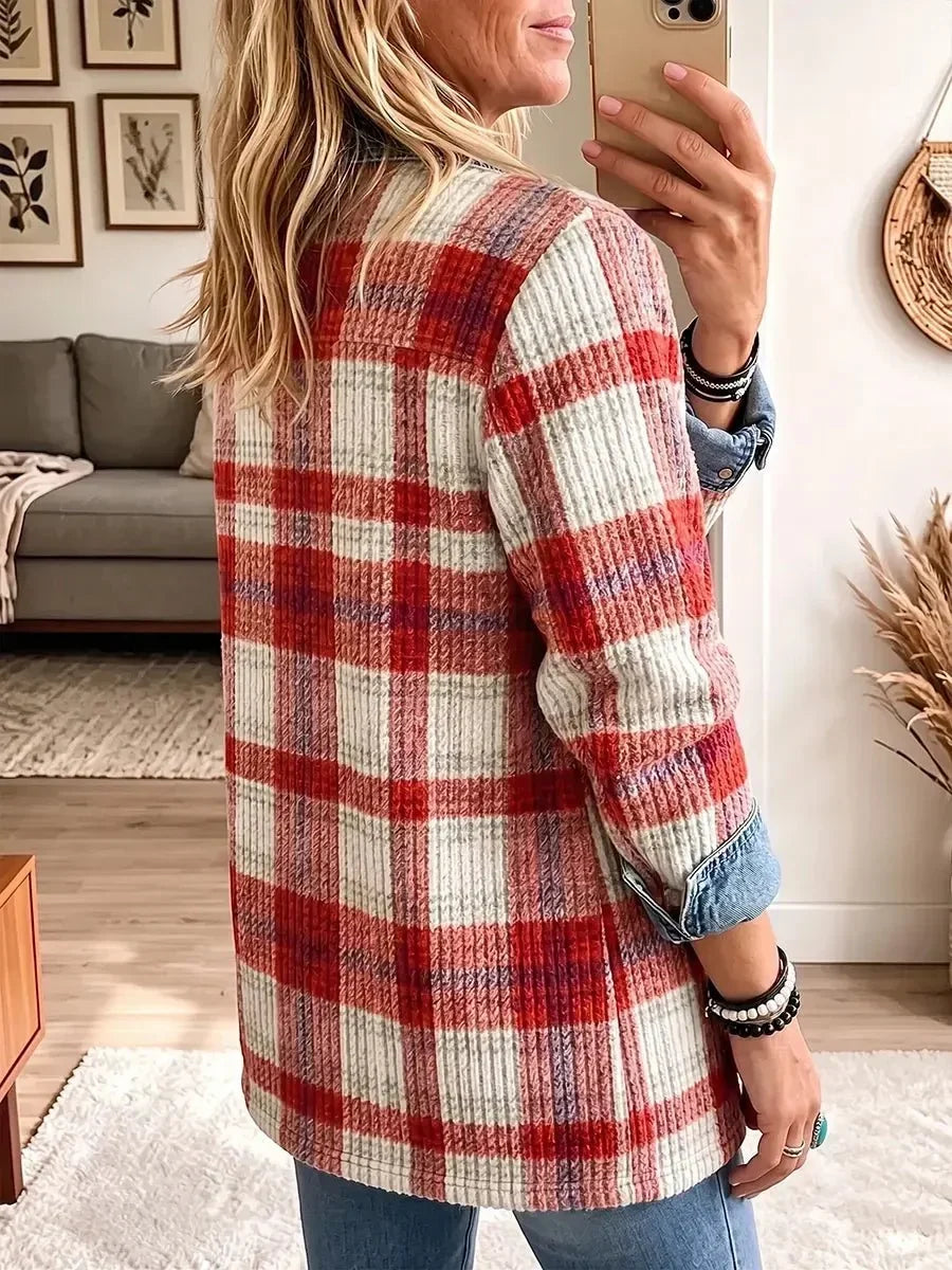 Lorenza | Chaqueta Vaquera Patchwork Elegante Vintage