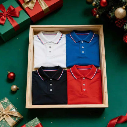 Conjunto de golf para hombre – manga corta con cuello – transpirable, cómodo y clásico