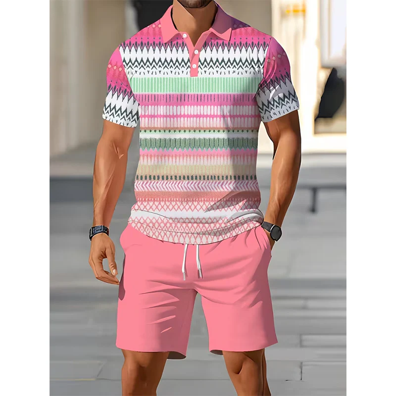 👕 Conjunto de 2 piezas (camiseta y pantalones cortos) para hombre: cómodo, transpirable y versátil para el verano, tiempo libre y viajes ☀️🩳