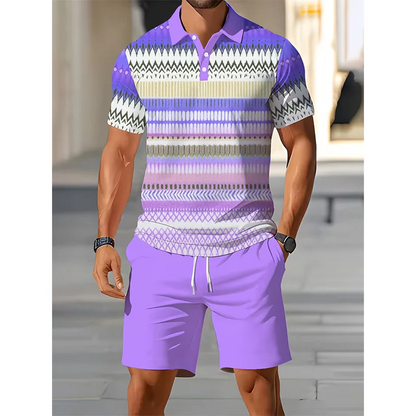 👕 Conjunto de 2 piezas (camiseta y pantalones cortos) para hombre: cómodo, transpirable y versátil para el verano, tiempo libre y viajes ☀️🩳