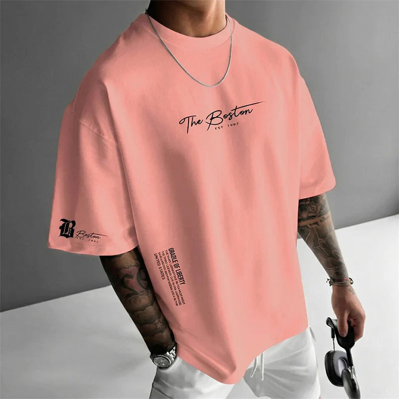 👕🏙️ ¡50 % DE DESCUENTO AHORA! Camiseta de estilo urbano para hombre de corte holgado: mezcla de algodón de primera calidad, corte oversize y estampado gráfico ✨