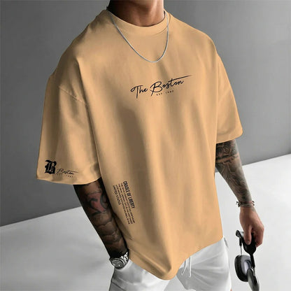 👕🏙️ ¡50 % DE DESCUENTO AHORA! Camiseta de estilo urbano para hombre de corte holgado: mezcla de algodón de primera calidad, corte oversize y estampado gráfico ✨