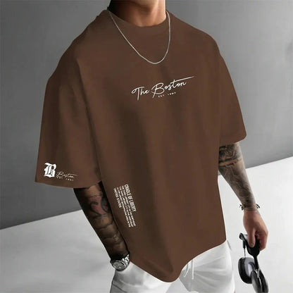👕🏙️ ¡50 % DE DESCUENTO AHORA! Camiseta de estilo urbano para hombre de corte holgado: mezcla de algodón de primera calidad, corte oversize y estampado gráfico ✨