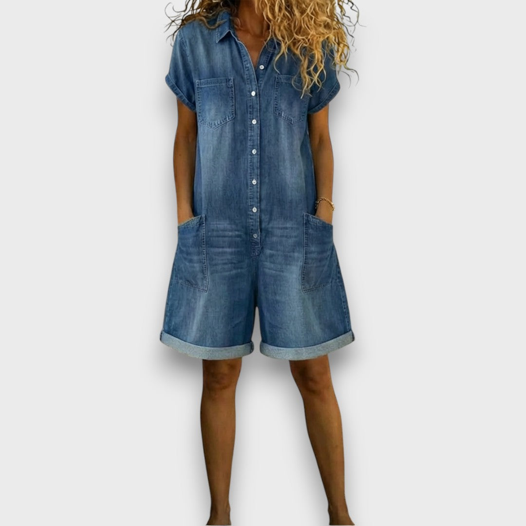 Joana | Shorts Vintage con Efecto Denim